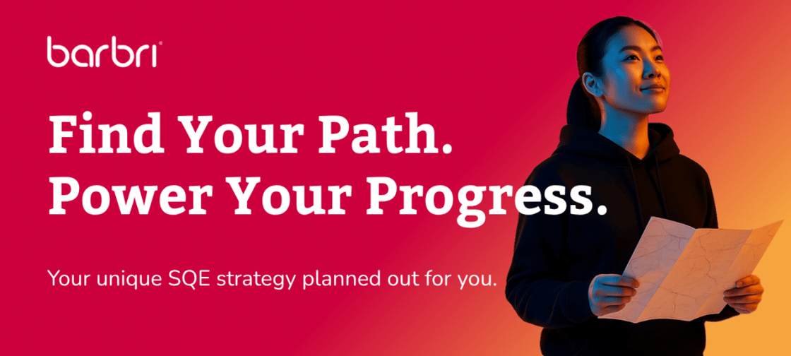 All Paths Lead to Law - What's Yours? Find your unique way into the legal profession. [woman looking upwards with map in hands]