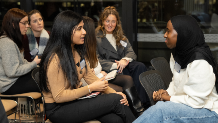 Attendees talking at Future Lawyers Convention