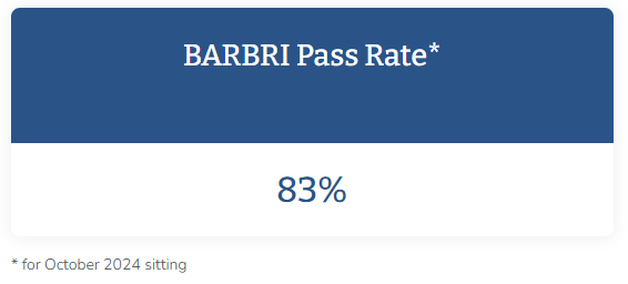 Barbri SQE2 Pass rate 83%