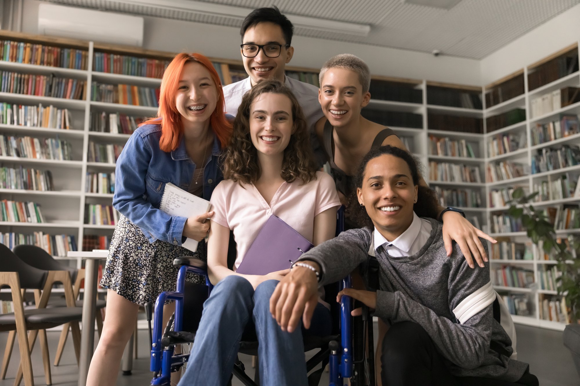 Happy diverse team successful motivated college pupils university students Happy diverse team successful motivated college pupils university students