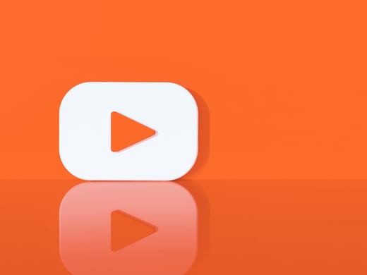 orange youtube play button